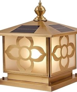 Solar Post Cap Lights Outdoor All Copper Column Head Lamp  
Waterproof Square Post Lamp for Garden Outdoor Door Decoration  
45cm Outdoor Landscape Wall Light Villa Flashlight for Gardens
