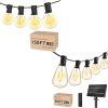 200ft Outdoor String Lights 2 Pack G40 LED Patio and Solar Lights 4