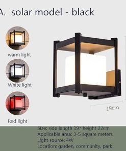 Outdoor Solar Wall Lamp Waterproof Stainless Steel Modern Design 2