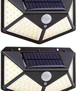 Solar 100 LED PIR Motion Sensor Lights 2/4/8/12PCS for Outdoor Use