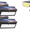 Baxia Technology 100 LED Solar Motion Sensor Lights 4 Pack Warm White 4
