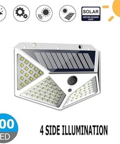 Bright Solar Wall Lamp with Four Sided LED Lighting for Outdoors 2