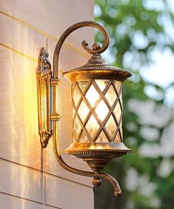 Waterproof Wall Lantern Outdoor Porch Light E27 Wall Mount Sconce