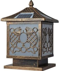 Bright Solar Column Headlights for Outdoor Yard and Villa Walls