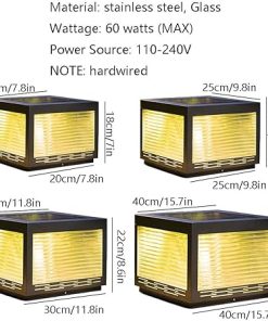 Outdoor Solar Post Lights Waterproof Lawn Lamp for Garden Decor 2