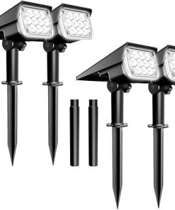 5W Solar Spotlights IP65 Waterproof Outdoor LED Lights for Garden