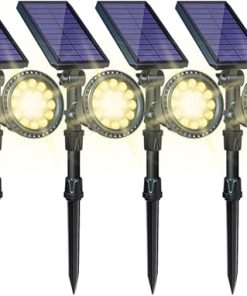 Adjustable Solar Spot Lights Outdoor 6 Pack for Garden Yard Pool
