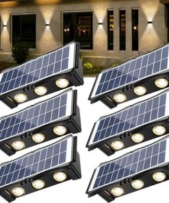 Solar Step Lights Outdoor 6 Pack IP65 Wall Fence Solar Lighting 2