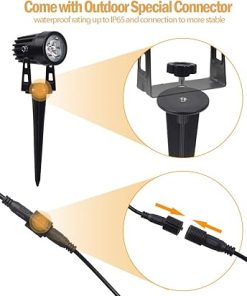 T-SUNUS 3W Solar Spotlights IP65 Waterproof Outdoor Landscape Lights 2