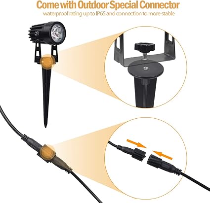 T-SUNUS 3W Solar Spotlights IP65 Waterproof Outdoor Landscape Lights 2 T-SUNUS 3W Solar Spotlights IP65 Waterproof Outdoor Landscape Lights - Image 2