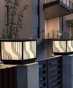 Modern Solar Post Lights Waterproof LED Aluminum Garden Lighting 2