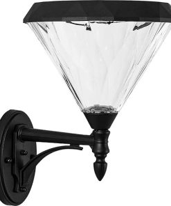 Tricolor Dimming Solar Wall Light Monocrystal Silicon Outdoor Lamp