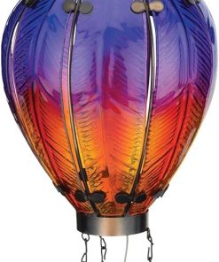 Hot Air Balloon Solar Lantern – Waterproof LED Outdoor Lamp Purple