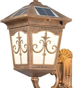 Waterproof Solar Wall Lanterns Retro Sconce Lamp for Outdoor Use