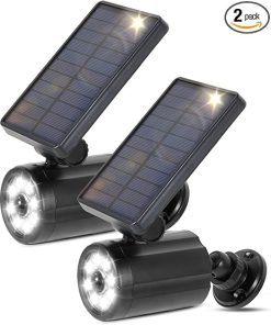 Solar Motion Sensor Light Outdoor Waterproof with Fake Camera
