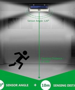 Outdoor Solar Motion Sensor Light 118 LED Wall Lamp for Safety 2