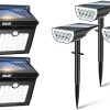Baxia Technology 100 LED Solar Motion Sensor Lights 2 Pack Warm White 4
