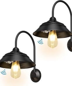 Solar Barn Light 2 Pack with Motion Sensor and 3 Lighting Modes