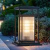 Solar Outdoor Pillar Lamp Waterproof LED Light for Garden and Patio 4