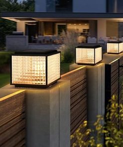 Solar Post Light Outdoor LED Fence Cap Light IP65 Waterproof Garden 2