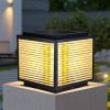 Aluminum LED Solar Pillar Lamp for Outdoor Garden Landscape Decor 4
