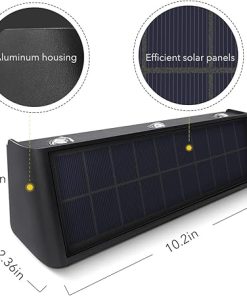Outdoor Waterproof Solar Wall Sconce 3000K Warm Light for Gardens 2