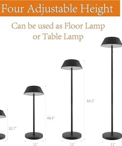 Tall Solar Powered Outdoor Floor Lamp for Patios and Gardens 2