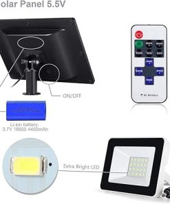 Adjustable Solar Floodlight with 180-Degree Angle and Remote Control 2