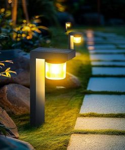 L Shape Solar Pathway Lights Waterproof Aluminum Bollard for Outdoor Use 2