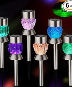 Solar LED Color Changing Pathway Lights for Garden and Yard Use