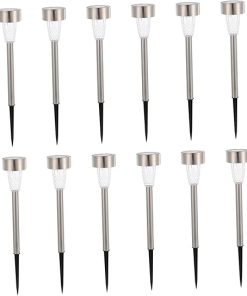 Solar Pathway Lights 12pcs Outdoor Stake Lights for Garden Decor