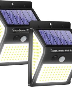 Outdoor Solar Motion Sensor Lights 140 LED 270° Wide-Angle 3000 Lumens