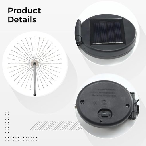4-Pack Waterproof Solar Dandelion Lights with 90 LEDs and 4 Modes - Image 2