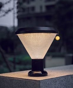 Modern Solar LED Pillar Lamp for Outdoor Garden and Park Lighting