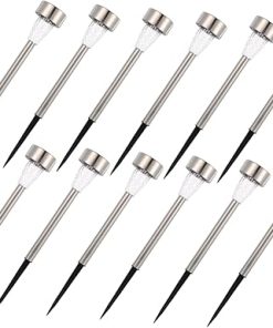 12pcs Solar Stake Lights for Garden Pathway Automatic Bright Lighting