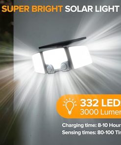 Bright 332 LED Solar Outdoor Lights with Motion Sensor – 4 Pack 2