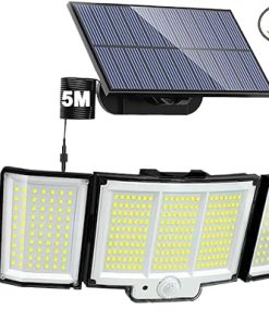 Solar LED Outdoor Lights with PIR Motion Sensor for Garden Path Garage