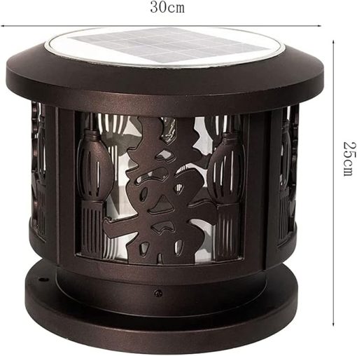 Outdoor Solar LED Pillar Light for Garden and Courtyard Decoration - Image 2