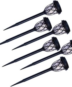 Solar Garden Lights 6-Pack Waterproof Decorative Pathway Lighting