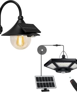 Aqonsie Solar Barn Light with Motion Sensor and Waterproof Design