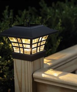 LED Solar Post Lights Outdoor Waterproof Garden Column Headlight 2