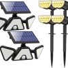 LED Motion Sensor Outdoor Lights 2 Pack and Solar Spot Lights 4 Pack 3