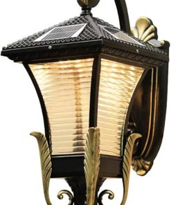 Waterproof Retro Aluminum Solar Wall Lamp for Outdoor Lighting