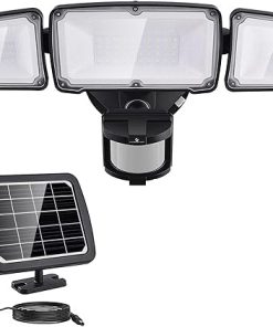 Solar Security Lights 2400mAh LED Motion Sensor Outdoor Flood Light