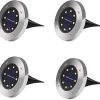 Outdoor Solar Lamps Set of 6 Energy Efficient Easy Installation Durable 3