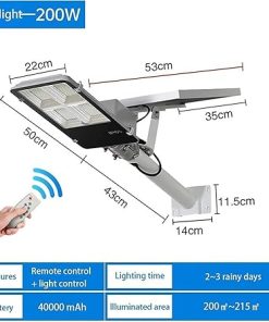 High Brightness Solar Outdoor Lights for Garden and Pathway 120W 2