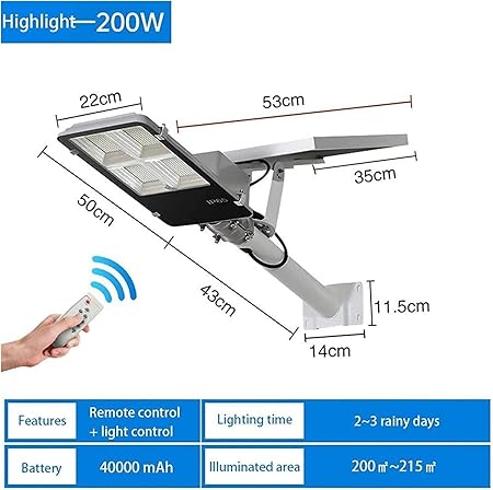 High Brightness Solar Outdoor Lights for Garden and Pathway 120W 2 High Brightness Solar Outdoor Lights for Garden and Pathway 120W - Image 2