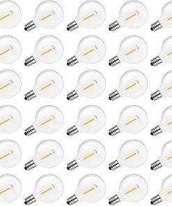 100FT LED Globe String Lights with 52 G40 Dimmable Bulbs and Replacements 2