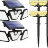 180 LED Motion Sensor Lights 2 Pack and Solar Spot Lights 4 Pack 3