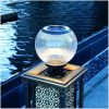 Solar Garden Lights 3 Pack Cracked Glass Balls Outdoor Patio Decor 4